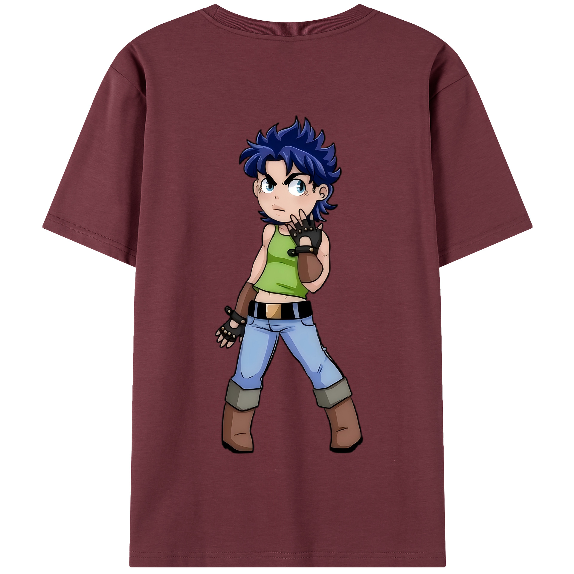 （画像用） ジョジョの奇妙な冒険 広瀨康一 JoJo's Bizarre Adventure Hirose Koichi 綿100％半袖Tシャツ（背面プリント）